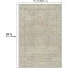 GENIMO 5×7 Washable Area Rug, Non-Slip Vintage Boho Floral Carpet, Soft Low-Pile Thin Bedroom Rug for Living Room, Dining Room, Nursery, Pink White(Beige)