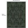 GENIMO 5×7 Washable Area Rug, Non-Slip Vintage Boho Floral Carpet, Soft Low-Pile Thin Bedroom Rug for Living Room, Dining Room, Nursery, Pink White(Dark Green-1)