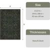 GENIMO 5×7 Washable Area Rug, Non-Slip Vintage Boho Floral Carpet, Soft Low-Pile Thin Bedroom Rug for Living Room, Dining Room, Nursery, Pink White(Dark Green)