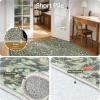 GENIMO 5×7 Washable Area Rug, Non-Slip Vintage Boho Floral Carpet, Soft Low-Pile Thin Bedroom Rug for Living Room, Dining Room, Nursery, Pink White(Emerald Green)