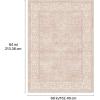 GENIMO 5×7 Washable Area Rug, Non-Slip Vintage Boho Floral Carpet, Soft Low-Pile Thin Bedroom Rug for Living Room, Dining Room, Nursery, Pink White(Pink White)