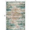 GENIMO Washable Rug-6×9 Area Rugs Lightweight Foldable, Modern Pet Friendly Low Pile Carpet for Living Room, Bedroom, Playroom, Emerald Ripples