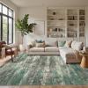 GENIMO Washable Rug-6×9 Area Rugs Lightweight Low Pile Carpet with Rubber Backing, Modern Pet Friendly Decorative Rug for Living Room, Bedroom, Playroom, Sage Green