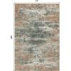 GENIMO 6×9 Area Rug-Washable, Lightweight Foldable Low Pile Carpet with Rubber Backing, Modern Pet Friendly Decorative Rug for Living Room, Bedroom, Playroom, Gray Mist