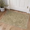 GENIMO Area Rug 2×3 Doormat, Machine Washable Low Pile Rugs, Small Retro Entryway Mat for Entrance, Hallway, Kitchen and Corridor, Tan Brown