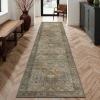GENIMO 2×10 Runner Rugs for Hallway, Machine Washable Non Slip Vintage Rugs, Low Pile Lightweight Soft Print Rug for enrtyway, Corridor, Home Office, Kitchen, Warm Taupe