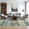 GENIMO 8×10 Area Rugs, Modern Living Room Rugs, Large Machine Washable Rug Non-Slip, Soft Pet Friendly Rugs for Bedroom, Playroom, Dining Room, Emerald Ripples
