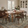 GENIMO 8×10 Area Rugs for Living Room, Machine Washable Non Slip Vintage Rugs, Low Pile Lightweight Chenille Print Rug for Bedroom, Dining Room, Home Office, WarmTaupe