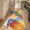 GENIMO Indoor Outdoor Area Rug 8’x10′, Machine Washable Rugs for Patio, Waterproof, Non-Slip Easy Cleaning Floral Outdoor Mat Carpet for Living Room, Bedroom, RV, Balcony, Deck, Camping, Colorful(Multi-colored)
