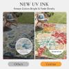 GENIMO Indoor Outdoor Area Rug 8’x10′, Machine Washable Rugs for Patio, Waterproof, Non-Slip Easy Cleaning Floral Outdoor Mat Carpet for Living Room, Bedroom, RV, Balcony, Deck, Camping, Colorful(Red Orange)