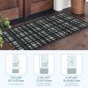GENIMO Indoor Outdoor Area Rug 8’x10′, Machine Washable Rugs for Patio, Waterproof, Non-Slip Easy Cleaning Floral Outdoor Mat Carpet for Living Room, Bedroom, RV, Balcony, Deck, Camping, Colorful(Plaid 1-black White)