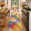 GENIMO Indoor Outdoor Area Rug 8’x10′, Machine Washable Rugs for Patio, Waterproof, Non-Slip Easy Cleaning Floral Outdoor Mat Carpet for Living Room, Bedroom, RV, Balcony, Deck, Camping, Colorful(Multi-colored)