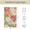 GENIMO Indoor Outdoor Area Rug 8’x10′, Machine Washable Rugs for Patio, Waterproof, Non-Slip Easy Cleaning Floral Outdoor Mat Carpet for Living Room, Bedroom, RV, Balcony, Deck, Camping, Colorful(Red Orange)