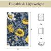 GENIMO Indoor Outdoor Area Rug 8’x10′, Machine Washable Rugs for Patio, Waterproof, Non-Slip Easy Cleaning Floral Outdoor Mat Carpet for Living Room, Bedroom, RV, Balcony, Deck, Camping, Colorful(Yellow Blue)