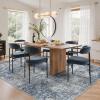 GENIMO Washable Area Rugs for Living Room, 8×10 Modern Non Slip Rugs, Low Pile Lightweight Soft Print Rug for Bedroom, Dining Room, Home Office, Deep Sea Blue