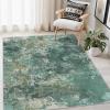 GENIMO Washable Rugs 8×10 Area Rugs for Living Room Bedroom, Modern Lightweight Rug Ultra Soft Indoor Area Rugs 8×10 for Dining Room, Low Pile Carpet with Non Slip Backing, Turquoise