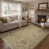 GENIMO 5×7 Area Rugs for Living Room, Machine Washable Non Slip Vintage Rugs, Low Pile Lightweight Print Rug for Bedroom, Dining Room, Home Office, Tan Brown