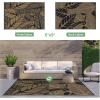 GENIMO Outdoor Rug 2.5′ x 8′ Waterproof for Patios Clearance, Reversible Outdoor Plastic Straw Camping Rug Carpet, Large Area Rugs Mats for RV, Camper, Deck, Balcony, Porch, Beach, Black&Beige(F.black & Brown)