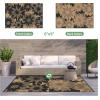 GENIMO Outdoor Rug 2.5′ x 8′ Waterproof for Patios Clearance, Reversible Outdoor Plastic Straw Camping Rug Carpet, Large Area Rugs Mats for RV, Camper, Deck, Balcony, Porch, Beach, Black&Beige(I.black & Brown)