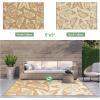 GENIMO Outdoor Rug 2.5′ x 8′ Waterproof for Patios Clearance, Reversible Outdoor Plastic Straw Camping Rug Carpet, Large Area Rugs Mats for RV, Camper, Deck, Balcony, Porch, Beach, Black&Beige(G.brown & Beige)