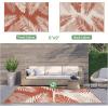 GENIMO Outdoor Rug 2.5′ x 8′ Waterproof for Patios Clearance, Reversible Outdoor Plastic Straw Camping Rug Carpet, Large Area Rugs Mats for RV, Camper, Deck, Balcony, Porch, Beach, Black&Beige(Brick & Red | Waterproof)