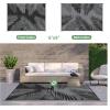 GENIMO Outdoor Rug 2.5′ x 8′ Waterproof for Patios Clearance, Reversible Outdoor Plastic Straw Camping Rug Carpet, Large Area Rugs Mats for RV, Camper, Deck, Balcony, Porch, Beach, Black&Beige(Black & Grey | Waterproof)