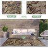 GENIMO Outdoor Rug 2.5′ x 8′ Waterproof for Patios Clearance, Reversible Outdoor Plastic Straw Camping Rug Carpet, Large Area Rugs Mats for RV, Camper, Deck, Balcony, Porch, Beach, Black&Beige(F.coffee & Beige)