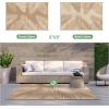 GENIMO Outdoor Rug 2.5′ x 8′ Waterproof for Patios Clearance, Reversible Outdoor Plastic Straw Camping Rug Carpet, Large Area Rugs Mats for RV, Camper, Deck, Balcony, Porch, Beach, Black&Beige(Brown & Beige | Waterproof)