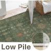 GENIMO Runner Rug for Hallways Machine Washable, 2×12 Non Slip Boho Vintage Lightweight Washable Runners, Thin Floor Rugs for Entryway Hallway Bathroom Laundry Room Corridor, Brick Sage(Moss Green)