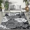 GENIMO Outdoor Rug 2.5′ x 8′ Waterproof for Patios Clearance, Reversible Outdoor Plastic Straw Camping Rug Carpet, Large Area Rugs Mats for RV, Camper, Deck, Balcony, Porch, Beach, Black&Beige(C.mix Black & White)