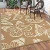 GENIMO Outdoor Rug 2.5′ x 8′ Waterproof for Patios Clearance, Reversible Outdoor Plastic Straw Camping Rug Carpet, Large Area Rugs Mats for RV, Camper, Deck, Balcony, Porch, Beach, Black&Beige(G.brown & Beige)