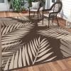 GENIMO Outdoor Rug 2.5′ x 8′ Waterproof for Patios Clearance, Reversible Outdoor Plastic Straw Camping Rug Carpet, Large Area Rugs Mats for RV, Camper, Deck, Balcony, Porch, Beach, Black&Beige(Coffee & Beige | Waterproof)