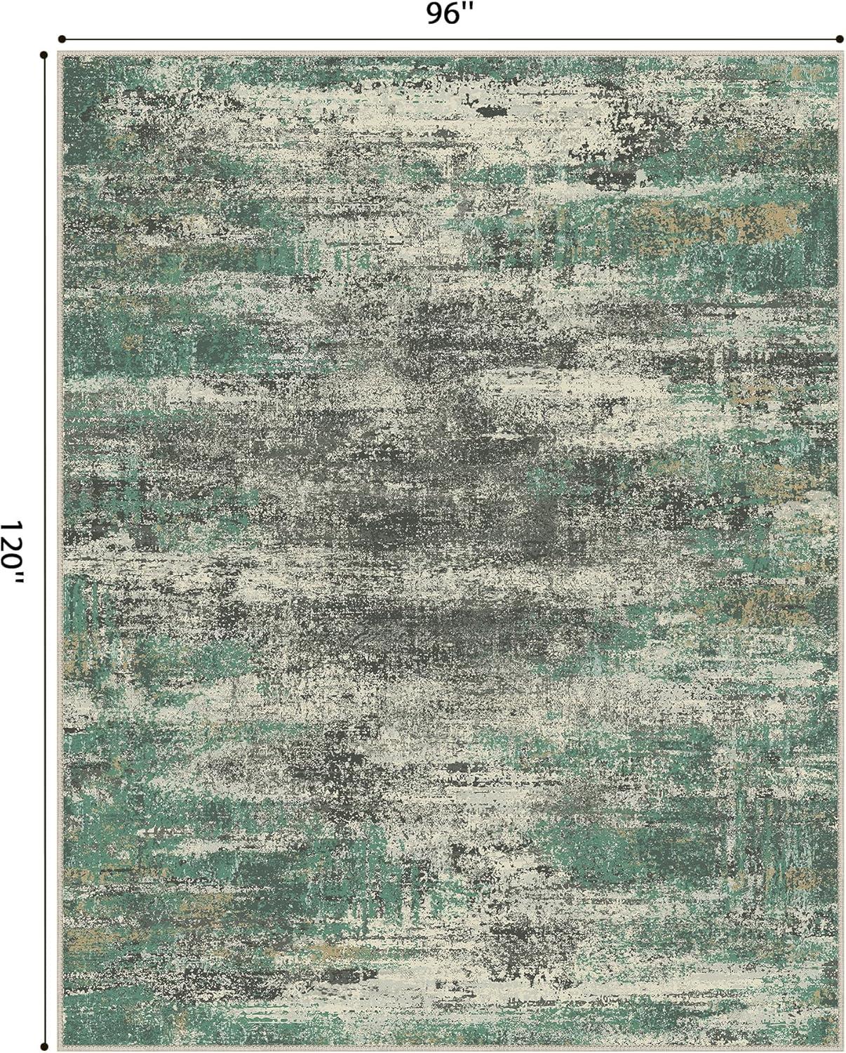 imageGENIMO 8x10 Area Rugs Modern Living Room Rugs Large Machine Washable Rug NonSlip Soft Pet Friendly Rugs for Bedroom Playroom Dining Room Sage Green
