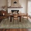 GENIMO 6×9 Area Rugs for Living Room, Machine Washable Non Slip Vintage Rugs, Low Pile Lightweight Chenille Print Rug for Bedroom, Dining Room, Home Office, Green Khaki