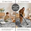 GENIMO Washable Area Rugs for Living Room, 8×10 Modern Non Slip Rugs, Low Pile Lightweight Soft Print Rug for Bedroom, Dining Room, Home Office, Ink Wash Grey