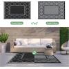 GENIMO 5 ‘ x 8 ‘ Outdoor Rug for Patio, Waterproof Indoor Outdoor Plastic Straw Rugs Carpet, Reversible Outside Area Mat for Camping, Balcony Porch, Deck, Picnic, Beach Navy Blue & Jade Green(Lantern/Black&gray)