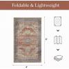 GENIMO Outdoor & Indoor Area Rug 5’x8′, Waterproof, Non-Shedding, Easy Cleaning, Boho Mat for Patio, Living Room, Balcony, Dining Room, RV, Deck, Bedroom, Camping, Outside Carpet,Blue(Antique Red)