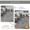 GENIMO Outdoor & Indoor Area Rug 5’x8′, Waterproof, Non-Shedding, Easy Cleaning, Boho Mat for Patio, Living Room, Balcony, Dining Room, RV, Deck, Bedroom, Camping, Outside Carpet,Blue(Dark Grey)
