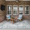 GENIMO Outdoor & Indoor Area Rug 5’x8′, Waterproof, Non-Shedding, Easy Cleaning, Boho Mat for Patio, Living Room, Balcony, Dining Room, RV, Deck, Bedroom, Camping, Outside Carpet,Blue(Blue)