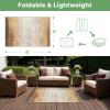 GENIMO Outdoor & Indoor Area Rug 5’x8′, Waterproof, Non-Shedding, Easy Cleaning, Boho Mat for Patio, Living Room, Balcony, Dining Room, RV, Deck, Bedroom, Camping, Outside Carpet,Blue(Brown-2)