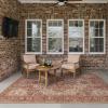 GENIMO Outdoor & Indoor Area Rug 5’x8′, Waterproof, Non-Shedding, Easy Cleaning, Boho Mat for Patio, Living Room, Balcony, Dining Room, RV, Deck, Bedroom, Camping, Outside Carpet,Blue(Brown Red)