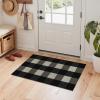 GENIMO Outdoor & Indoor Area Rug 5’x8′, Waterproof, Non-Shedding, Easy Cleaning, Boho Mat for Patio, Living Room, Balcony, Dining Room, RV, Deck, Bedroom, Camping, Outside Carpet,Blue(Black & White)