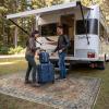 GENIMO Outdoor & Indoor Area Rug 5’x8′, Waterproof, Non-Shedding, Easy Cleaning, Boho Mat for Patio, Living Room, Balcony, Dining Room, RV, Deck, Bedroom, Camping, Outside Carpet,Blue(Antique Red)