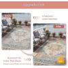 GENIMO Outdoor & Indoor Area Rug 5’x8′, Waterproof, Non-Shedding, Easy Cleaning, Boho Mat for Patio, Living Room, Balcony, Dining Room, RV, Deck, Bedroom, Camping, Outside Carpet,Blue(Blue Salmon)