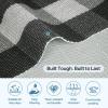 GENIMO Outdoor & Indoor Area Rug 5’x8′, Waterproof, Non-Shedding, Easy Cleaning, Boho Mat for Patio, Living Room, Balcony, Dining Room, RV, Deck, Bedroom, Camping, Outside Carpet,Blue(Black & White)