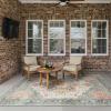 GENIMO Outdoor & Indoor Area Rug 5’x8′, Waterproof, Non-Shedding, Easy Cleaning, Boho Mat for Patio, Living Room, Balcony, Dining Room, RV, Deck, Bedroom, Camping, Outside Carpet,Blue(Blue Salmon)