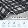 GENIMO Outdoor & Indoor Area Rug 5’x8′, Waterproof, Non-Shedding, Easy Cleaning, Boho Mat for Patio, Living Room, Balcony, Dining Room, RV, Deck, Bedroom, Camping, Outside Carpet,Blue(Black-plaid)
