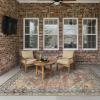 GENIMO Outdoor & Indoor Area Rug 5’x8′, Waterproof, Non-Shedding, Easy Cleaning, Boho Mat for Patio, Living Room, Balcony, Dining Room, RV, Deck, Bedroom, Camping, Outside Carpet,Blue(Antique Red)