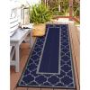 GENIMO 5 ‘ x 8 ‘ Outdoor Rug for Patio, Waterproof Indoor Outdoor Plastic Straw Rugs Carpet, Reversible Outside Area Mat for Camping, Balcony Porch, Deck, Picnic, Beach Navy Blue & Jade Green(Blue & Grey)