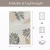 GENIMO Outdoor & Indoor Area Rug 5’x8′, Waterproof, Non-Shedding, Easy Cleaning, Leaf Mat for Patio, Living Room, Balcony, Dining Room, RV, Deck, Bedroom, Camping, Outside Carpet, Tropical Rust(Sand Grey)